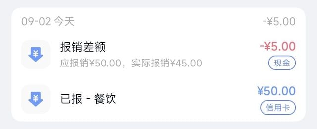 报销差额